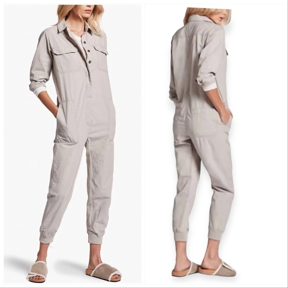 James Perse cotton utility jumpsuit 0 XS New